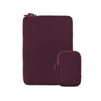 LOGiiX - Vibrance Essential Sleeve avec pochette pour ordinateurs portables jusqu'à 14 po - Bourgogne-Bourgogne - Toile
