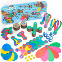 Clixo -  Pack Créateur De Roues - 72 Pièces-Que vous cliquiez sur les roues d'une voiture, sur un paon qui roule ou sur un éléphant rapide, ce pack entraîne les enfants vers des découvertes créatives en mouvement.