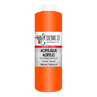 DEMCO EnCouleurs Inc Acrylique scolaire - 500 mL - Orange-Acrylique scolaire