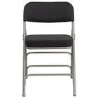 Flash Furniture – Chaise pliante courbée Hercules, métal double charnière, triple renfort, capitonnée, noir (AWMC320AFBK)-Chaise pliante en métal rembourré