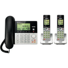 VTech - Téléphones avec/sans fil CS6949-2 à 2 combinés avec répondeur-Comprend la base avec fil et deux combinés supplémentaires