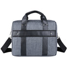 Sacoche pour Ordinateur Portable 16-17,3", Sac à Bandoulière, Sac de Travail/Voyage/Affaires, Matière Déperlante - Grise-2 styles de portage (porté main et bandoulière bandoulière)