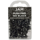 JAM Paper – Punaises, noir, 2 paquets de 100, total de 200 (222419046a)-2 paquets de 100