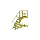Tri-Arc – Échelle roulante à cantilever qui supporte 60 po, striée, 92 x 92 po (UCS500640242)-Matériau du cadre : Acier