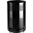 Rubbermaid – Contenant à déchets pour extérieur, série Classic, acier, 51 gal, 24,5 diam. x 35,5 haut. (po), noir (FGS55ETBKPL)-Capacité : 51 gallons américains