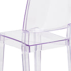 Flash Furniture - Chaise auxiliaire empilable transparente de la série Phantom-Conception fluide