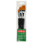 Derwent Academy - Pinceaux ronds, couleurs variées, 3/paquet-Ensemble de 3 pinceaux variés (ronds)