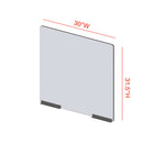 Avant de pare-haleine modulaire Mark Maker - Acrylique transparent 1/4" - panneau L 30"xH 31,5" - 2 rails inférieurs de 8"-Fabriqué à partir d'acrylique transparent de 1/4".