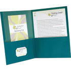 Oxford® - Portfolio recyclé Earth in Mind, sarcelle, paq./10-Deux pochettes pour retenir les documents amples, résistant aux déchirures  
