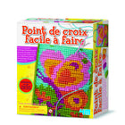 4M - Point de croix-Comprend 2 feuilles de filets en plastique, des aiguilles à tricoter en plastique, des modèles, 8 couleurs de fil et des instructions détaillées