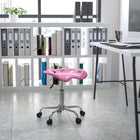 Flash Furniture – Tabouret tracteur éclatant de 25,75 po, rose (LF214APINK)-5,5 po Réglage de la plage de hauteur