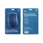 Basic Tech Souris ergo slim sans fil 2.4GHZ - Bleu-Fini mat et lisse