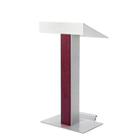Urbann - Lutrin Y55 avec roulettes, aluminium et bois, acajou-Type de lutrin : Autoportant avec roulettes