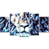 Designart – Imprimé sur toile, Lion chef de la troupe, (PT2406-373)-Imprimé