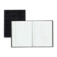 Blueline - Cahier de notes Ecologix de luxe; 7,25 po x 9,25 po; noir-150 pages réglées avec marges