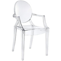 Nicer Furniture - fauteuil fantôme transparente de Louis XVI-Célèbre style Louis XVI, Chaise confortable.