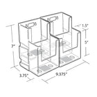 Azar Displays – Porte-brochures de comptoir à 2 niveaux avec 3 plis et 4 pochettes, 2/paquet (252812)-4 compartiments