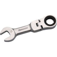 Dynamic Tools – Clé à cliquet à tête flexible trapue de 15 mm-Taille : 15 mm