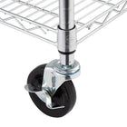 Étagère grillagée robuste à 5 tablettes TRINITY munie de roulettes – Chrome (TBFC-0904)-Capacité de charge sur les roulettes (poids réparti uniformément): 72,57 kg / 160 lb par tablette, Capacité de charge totale de 362,87 kg / 800 lb