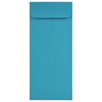 JAM Paper Enveloppes à ouv. au sommet papier recyclé couleur vive avec ferm. gommée, 4 1/2 x 10 3/8 po, bleu, 100/pqt-Bleu