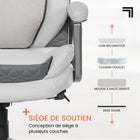 Sharper Image - Fauteuil de massage lombaire actif S-600 - 27 3/4 po l x 30 po P x 45 1/4 po à 48 1/4 po H - Blanc-Poids: 60.19 lb
