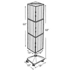 Azar Displays – Présentoir de plancher à panneaux perforés emboîtables sur 4 côtés, 60 x 14 x 14 po, noir (701465-BLK)-Dimensions : 60 haut. x 14 larg. x 14 prof. (po), Base de 18 po