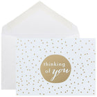 JAM Paper – Ensemble de cartes de remerciement, « Thinking of you », à petit pois dorés, 10/paquet (D41111NGLMB)-Ensembles de cartes de remerciement