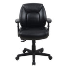 Staples – Fauteuil fonctionnel Kendros, noir-Siège et accoudoirs en cuir reconstitué