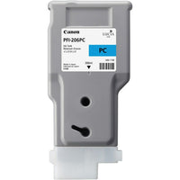 Canon – Réservoir d'encre photo cyan PFI-206 (300 ml) pour IPF 6400 / 6450-Cyan
