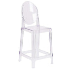 Nicer Furniture - tabouret de comptoir fantôme moderne  - transparent- 4 pièces-Conception profilée du siège et du dossier