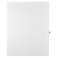 Markmaker - Intercalaires imprimes Legal, Blanc, 1/15th coupe, format lettre, sans trous, 25 tabs/PQT, 5 PQT/Boite, Numero 99-Intercalaires imprimes Legal