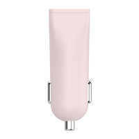 Chargeur allume-cigare USB Dual Tech de base - Rose-Universel