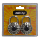 Master Lock - Dudley Cadenas à combinaison  - paquet de 2-Boîtier en métal durable revêtu d’acier inoxydable de 48 mm (1-7/8 po) de largeur