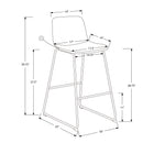Monarch Specialties - 7751 Tabouret De Bar - Simili-Cuir Taupe/Metal Noir-Dimensions du produit: 18 pouces L x 22 pouces P x 39,75 pouces H