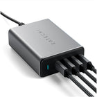Satechi Chargeur GaN PD 4 ports USB-C 165 W - Gris sidéral-3 x USB-C PD connected - 60W/60W/45W or 100W/30W/30W