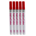 JAM Paper - Marqueur de peinture opaque à pointe fine - Rouge - Paquet de 5 (7665906g)-Marqueur à pointe fine idéal pour l’écriture ou le dessin