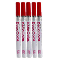 JAM Paper - Marqueur de peinture opaque à pointe fine - Rouge - Paquet de 5 (7665906g)-Marqueur à pointe fine idéal pour l’écriture ou le dessin