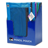 Charles Leonard – Étui à crayons avec 2 pochettes, couleurs variées, 10/paquet (LCH76350ST)-Étui à crayons avec pochette double