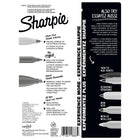 Sharpie - Marqueurs projet - Pointe fine/ultra fine/biseautée - Noir - paquet de 6-Paquet de 6