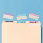 Avery - Ultra Tabs - 3 po x 1½ po Onglets de Classement, Repositionnables, Marquables Sur Les Deux Côtés, Couleurs Pastel, Paquet de 24-UltraTabs pour l'école – Utilisez ces onglets auto-adhésifs pour surligner et annoter fiches de révision, manuels et documents de référence sans abîmer les pages