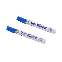 JAM Paper Marqueurs de peinture opaque à point large, Bleu, 2 / paquet (526300BUa)-Couleur :  Bleu