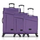 Club Rochelier - Ensemble de 3 bagages souples - Violet et Lilas-Coquille 100 % polyester