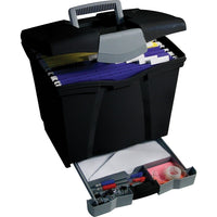 Staples - Boîte de classement portable-Accepte dossiers et chemises suspendues de format lettre