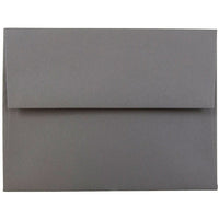 JAM Paper Enveloppes invitation format livret avec fermeture gommée, 4 3/8 x 5 3/4 po, gris, paquet de 100-Gris