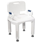 Drive Medical – Banc pour baignoire avec dossier et accoudoirs-Blanc/plastique