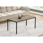 Monarch Specialties - 3797 Table De Salon - 40 po L/Taupe Fonce/Metal Noir-Des lignes epurees et un design bien pense rendent cette table basse ideale pour les petits espaces.