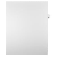 Markmaker - Intercalaires imprimes Legal, Blanc, 1/25th coupe, format lettre, sans trous, 25 tabs/PQT, 5 PQT/Boite, Numero 57-Intercalaires imprimes Legal