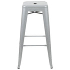 Flash Furniture Tabouret De Bar 30" - Empilable-Argent - Paquet D (4ET3132030SVR)-Tabouret industriel moderne en métal argenté