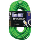 Rallonge d’alimentation d’extérieur haute visibilité Neon FlexMD-3 conducteurs SJTW, 300 V mis à la terre, très robuste