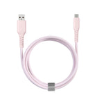 Basic Tech - Câble Type C de 3 pi, Rose-Comprend une sangle d'organisation